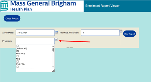 Enrollment Report Portal