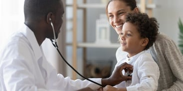 african-male-pediatrician-hold-stethoscope-exam-child-boy-patient-picture-id1180549266