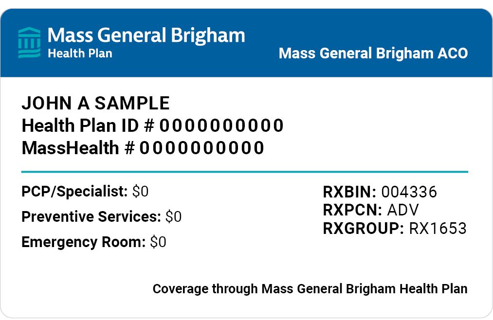 Mass General Brigham ACO Front of Card